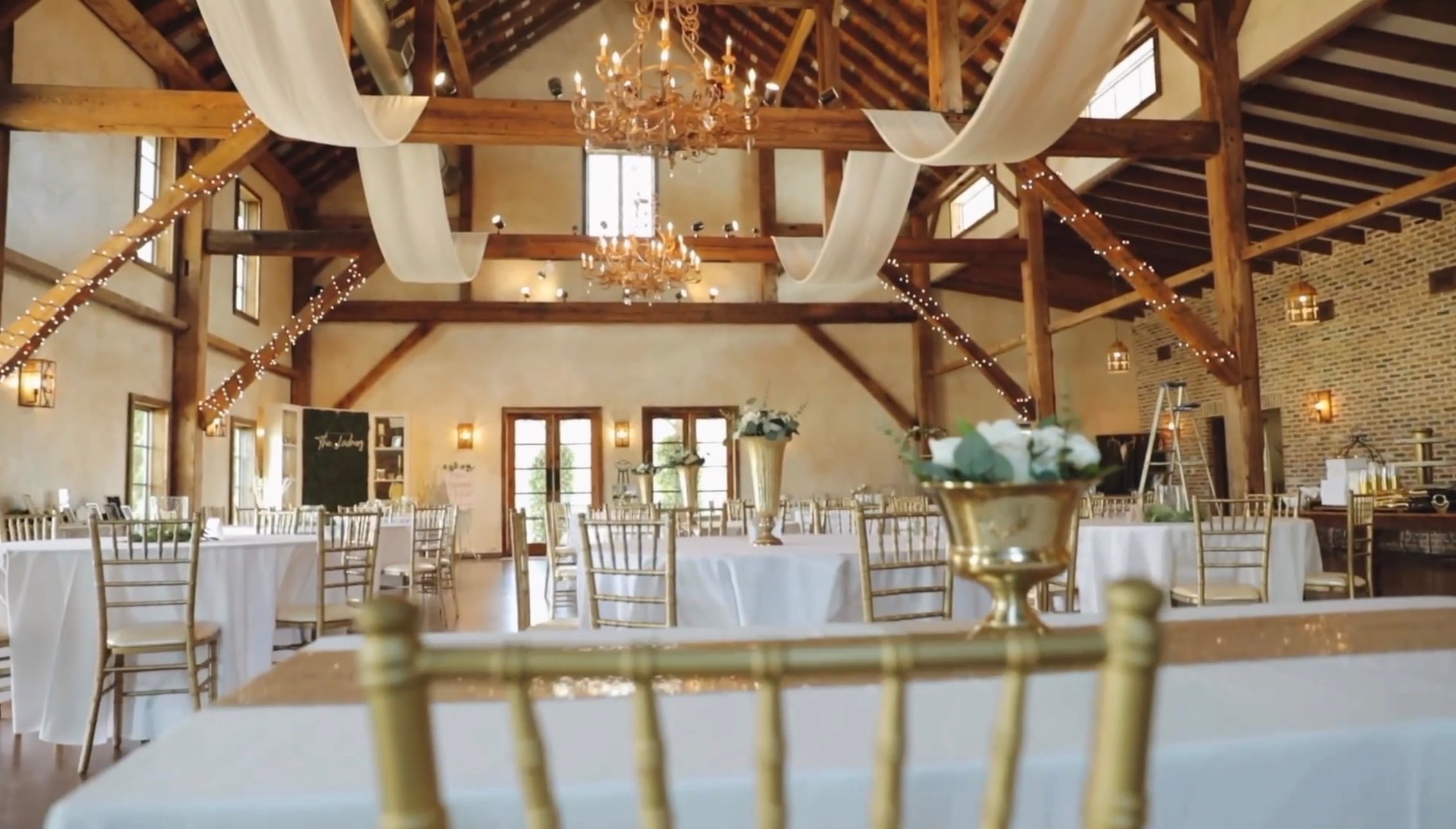 Venue Setup - Barn from Modern Barn Wedding at The Barn at Bridlewood | Hattiesburg, MS