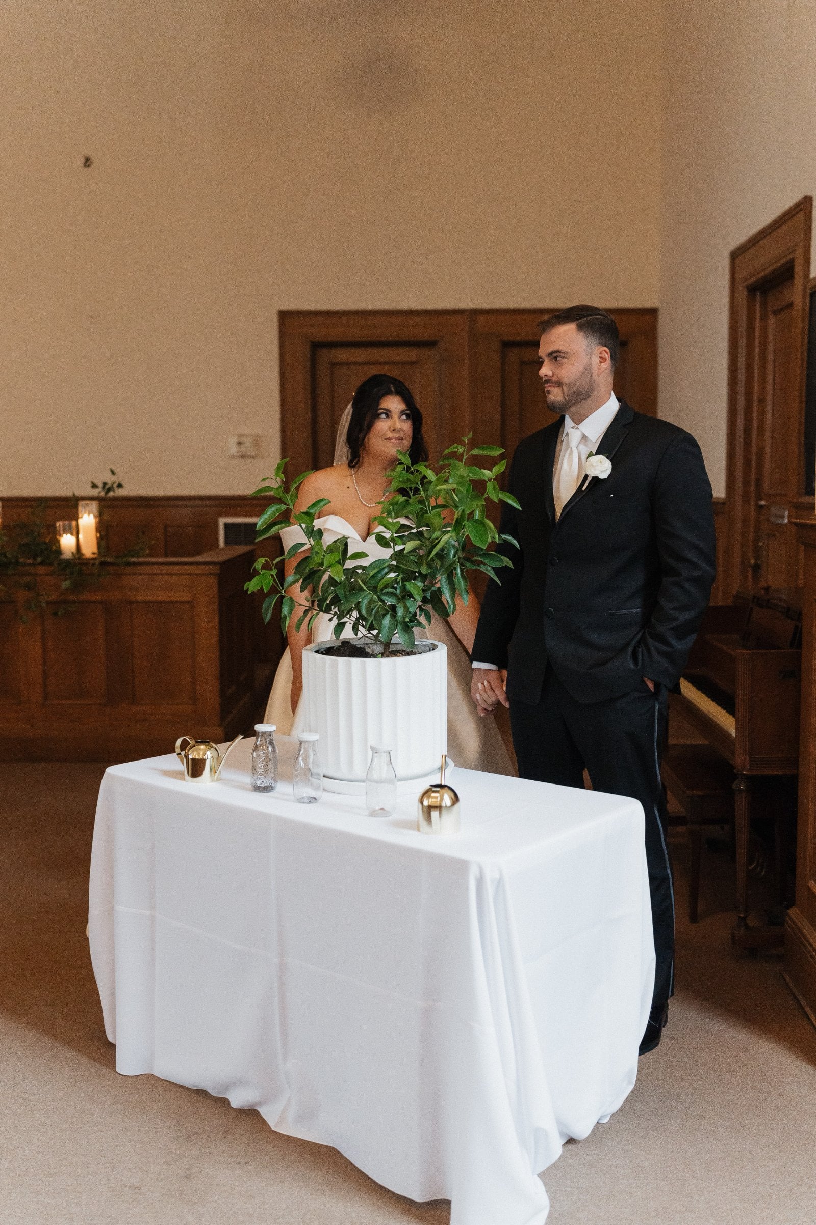 Venue Setup from Vintage Glamour Wedding in Northwest Indiana