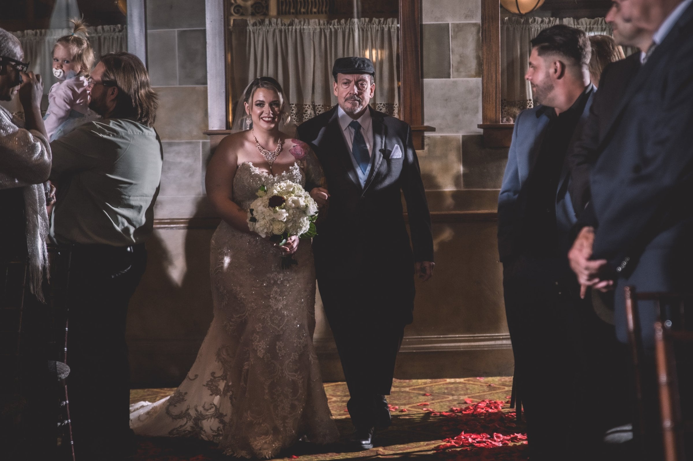 The Style - Accessories, Bouquet, Dress, Hair & Makeup, Suit from Beauty and the Beast meets Peaky Blinders